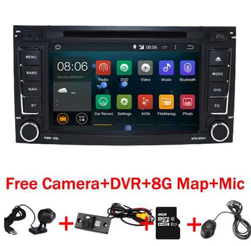 7 HD1024x600 Touch Screen Android 6 0 Car DVD player for VW Touareg Multivan With 4G