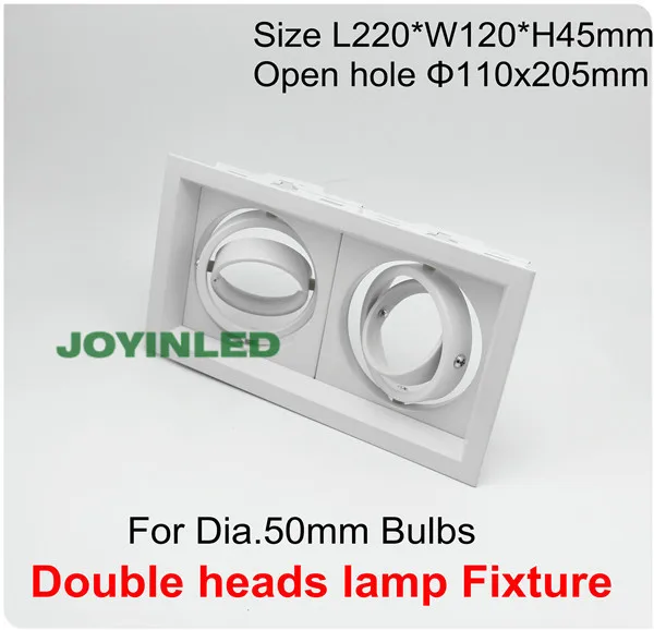 Us 43 03 12 Off Halogen Mr11 Holder Lamp Fitting Trims 2 Heads Grille Light Fixture White Square Ceiling Cups For Gu10 Mr16 Bulb Spot Lamps In Lamp