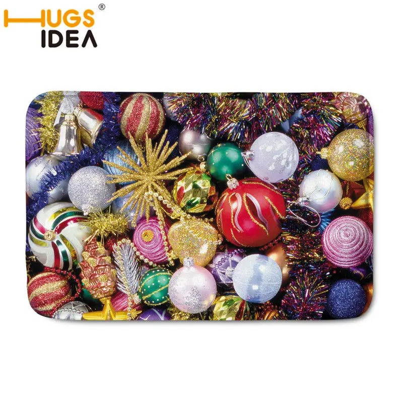 C876CN HUGSIDEA 40*59 см Рождество печатных Нескользящие коврик на кухню коврик для ванной дорожка для кухни Home Decor Alfombra de bano рождественский - Цвет: C876CN