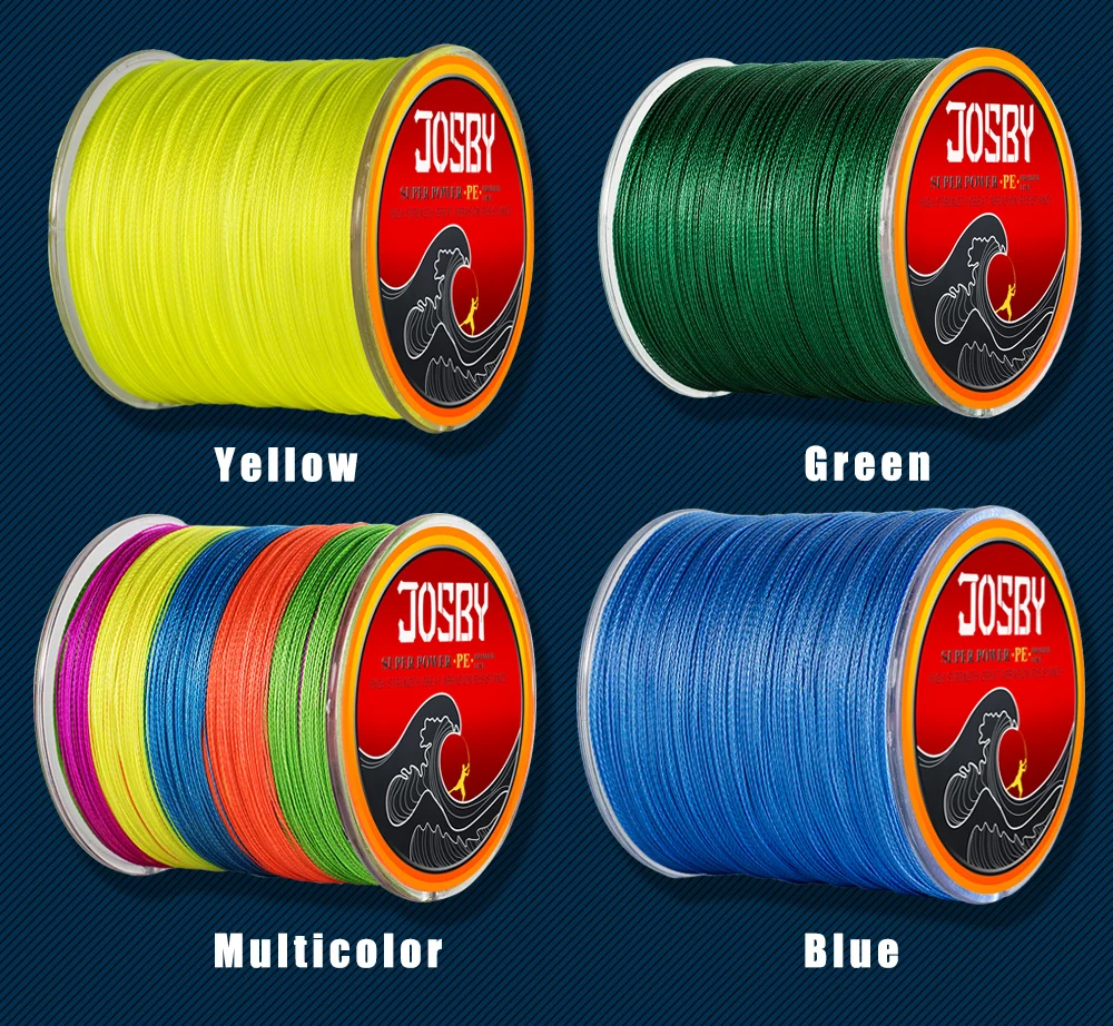 JOSBY 300 м бренд 4 нити PE плетеная леска Япония Multifilament 0,12 мм до 0,5 мм 10 фунтов до 80 фунтов Лидер продаж