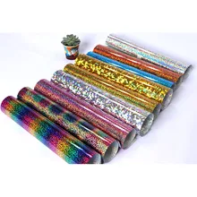 Голографическая теплопередача виниловая железная футболка одежда из текстиля пленка для резки 20 ''x 78,74''(50 см x 200 см