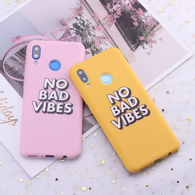 Силиконовый чехол для телефона Huawei Honor Mate 10 20 Nova P20 P30 P40 P Smart No Bad Vibes Party Girl