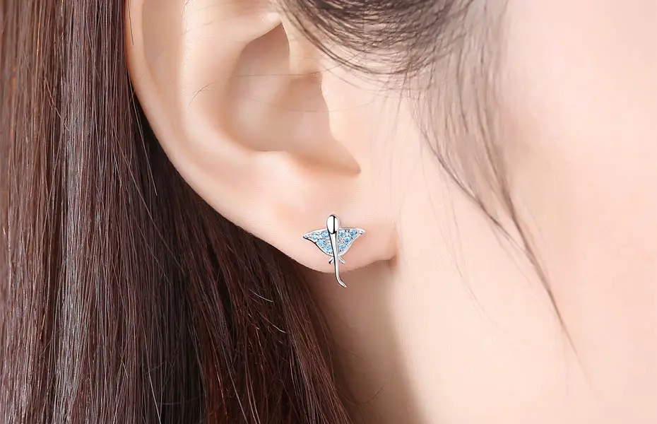 925 sterling silver ear jackets diabo peixe