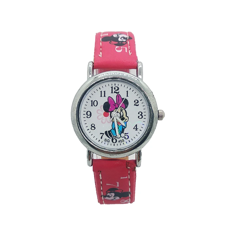 

Fashion Casual Girl Minnie Watch Children Girls Leather Digital Kids Watches Boys Clock Birthday Gift Child Quartz Wristwatches