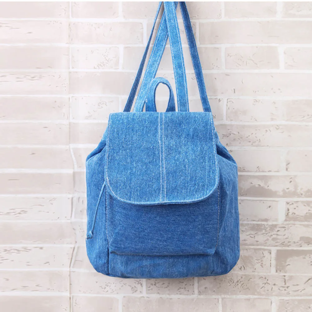 

DFW Women's Canvas Backpack Backpack Recreation Bag Women Travel Canvas Satchel School Bag Backpack Bag Blue H30501