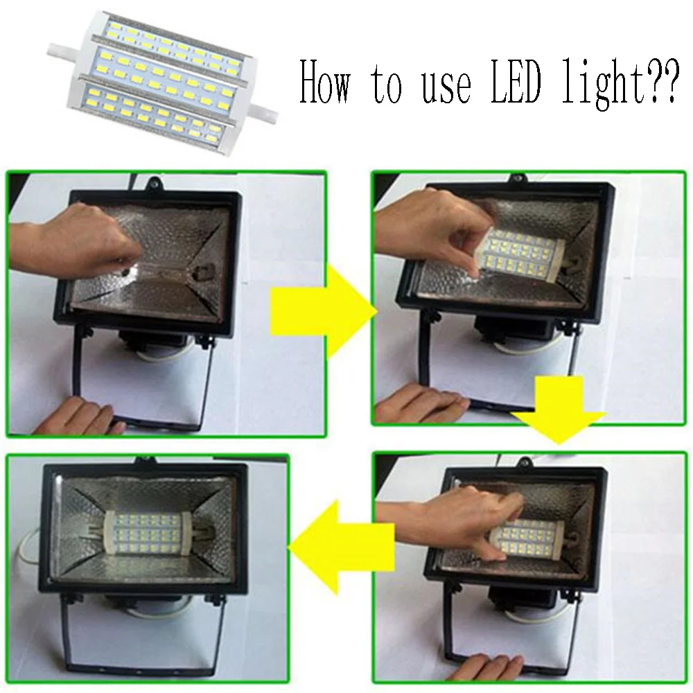 Lâmpadas Led e Tubos r7s smd5730 lâmpada led 78mm Power : 10w/15w