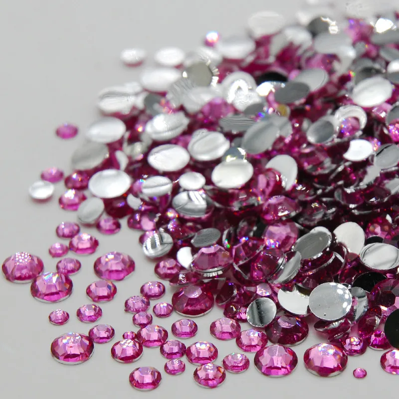 Violet Rhinestone Mixed Sizes Top Quality Non Hotfix Flatback Acrylic Rhinestones For Nail Art Decoration DIY Nail Mix Beads Pins & Pincushions
