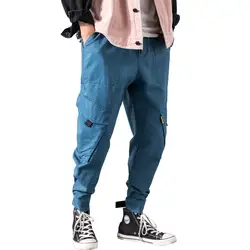 Штаны-карго Весна уличная для мужчин s 2019 повседневное хип хоп бегунов мотобрюки модные тонкие шаровары Kargo Pantolon