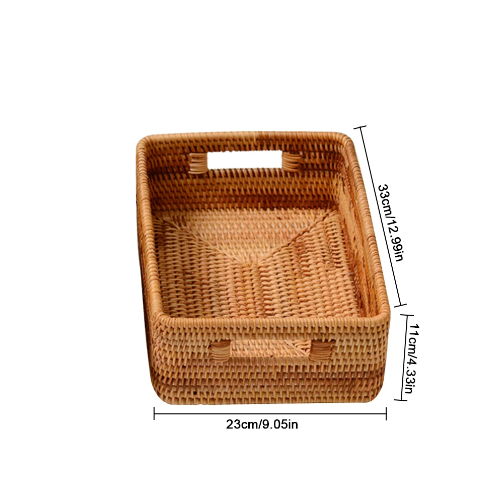 Кухонный ящик для хранения ротанга ручной работы Настольный небольшой плетеные корзины для полок# CO