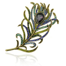 Rhinestone Feather Men Gran Broche de Mujeres Ramillete Accesorios de La Boda Nupcial Pernos de las Broches Broche de joyería De Moda Collar XZ027