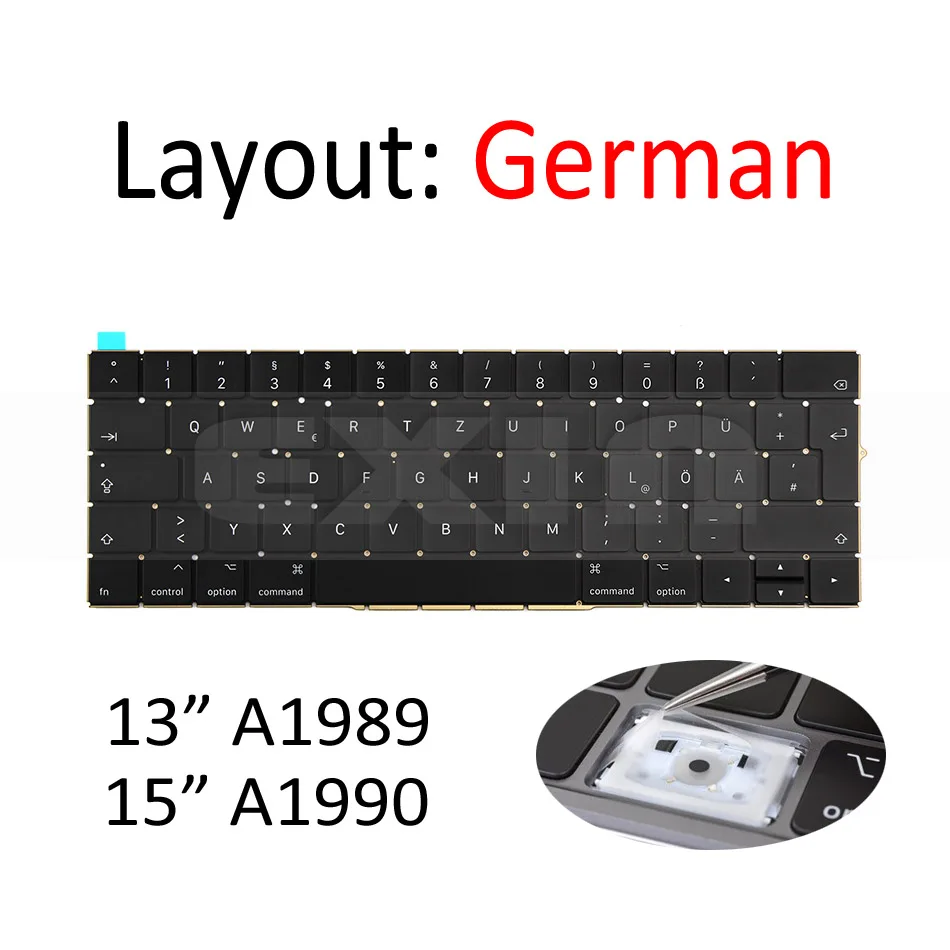 2018 New Original A1989 A1990 Keyboard US UK English for Apple Macbook Pro 13