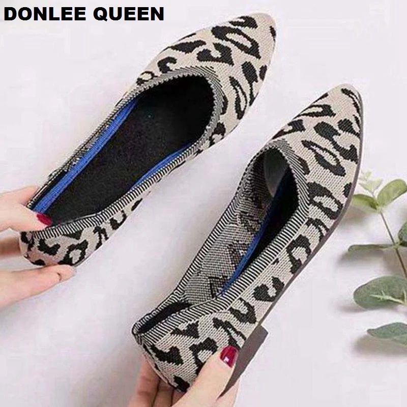 DONLEE QUEEN/ г.; модная женская обувь с леопардовым принтом; балетки на плоской подошве без застежки; удобные лоферы; мокасины; повседневная женская обувь; sapato feminino; Новинка