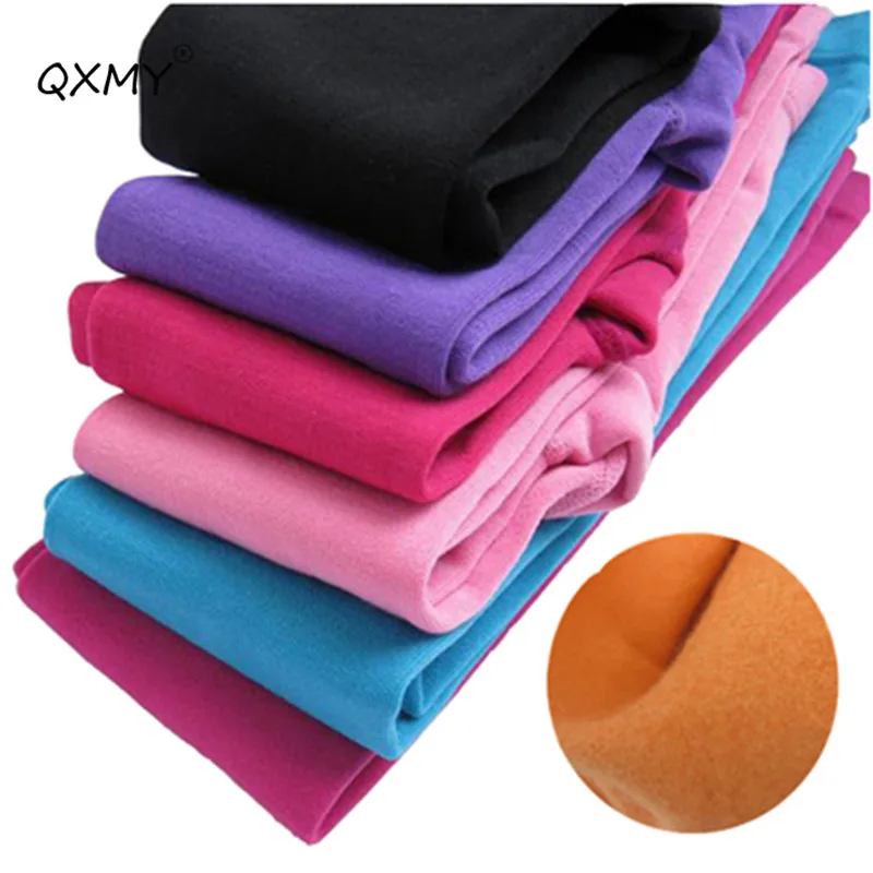 

New Winter Baby Girls Leggings Fleece Warm Candy Color Leggings For Girl Fashion Kids Pants Girls Clothing 1-10 Year