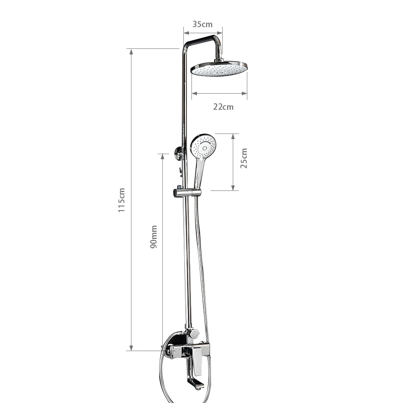 Gisha 1 Set Shower System Thermostatic Bathroom