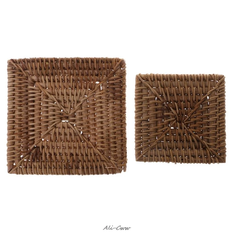 

Handmade Rattan Mat Coaster Placemat For Kungfu Tea Coffee Drinks Pot Cushion Pad Teapot Tableware
