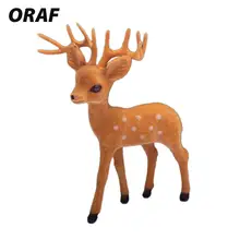 

Decoration Christmas Elk Brown Table Decor Party Xmas Kawaii Plastic Ornament Festival Gift Accessories DIY