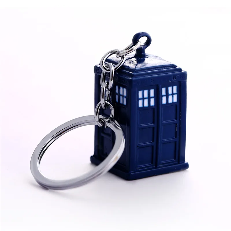 Брелок с надписью Doctor 3D телефонная будка металлический кулон брелок для ключей кольцо для мужчин подарок ювелирные изделия chaviro llaveros Porte Clef - Цвет: Синий