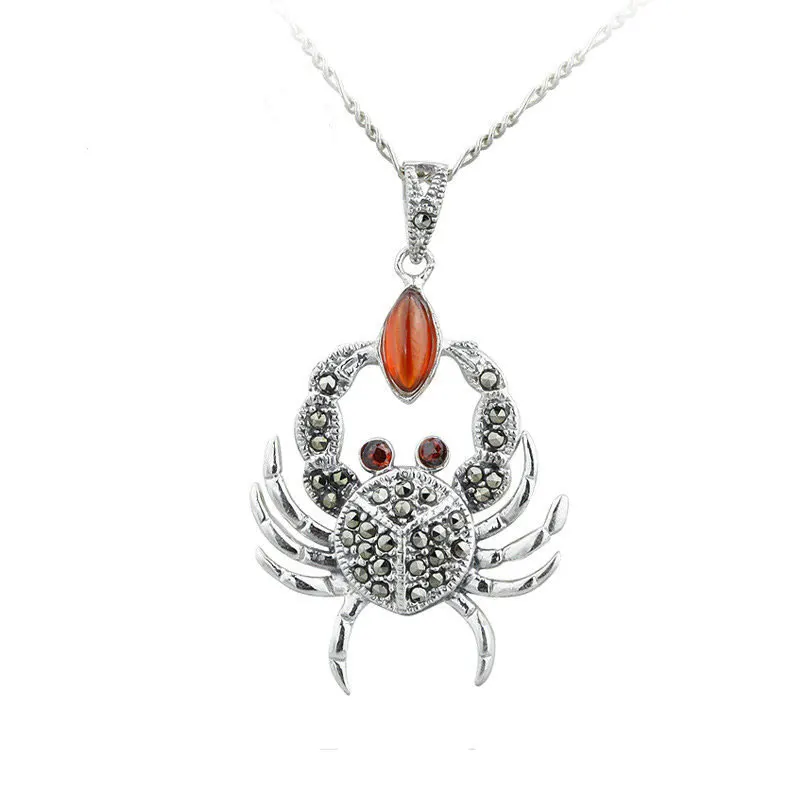 

RADHORSE Pendant 925 Sterling Silver Fine Jewelry Opal Crab Retro Modeling Fine Craftsmanship S925 Silver Pendants