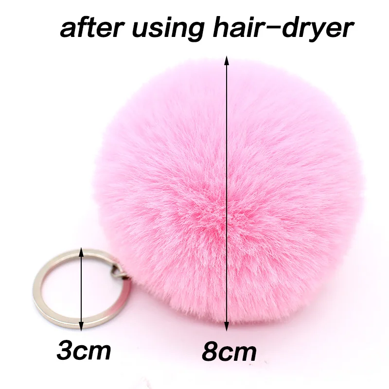 DROPSHIPPING Unicorn pompom Pendant Toy Rabbit fur ball Fluffy licorne Bag Car keyring for Girls Birthday Christmas Gift