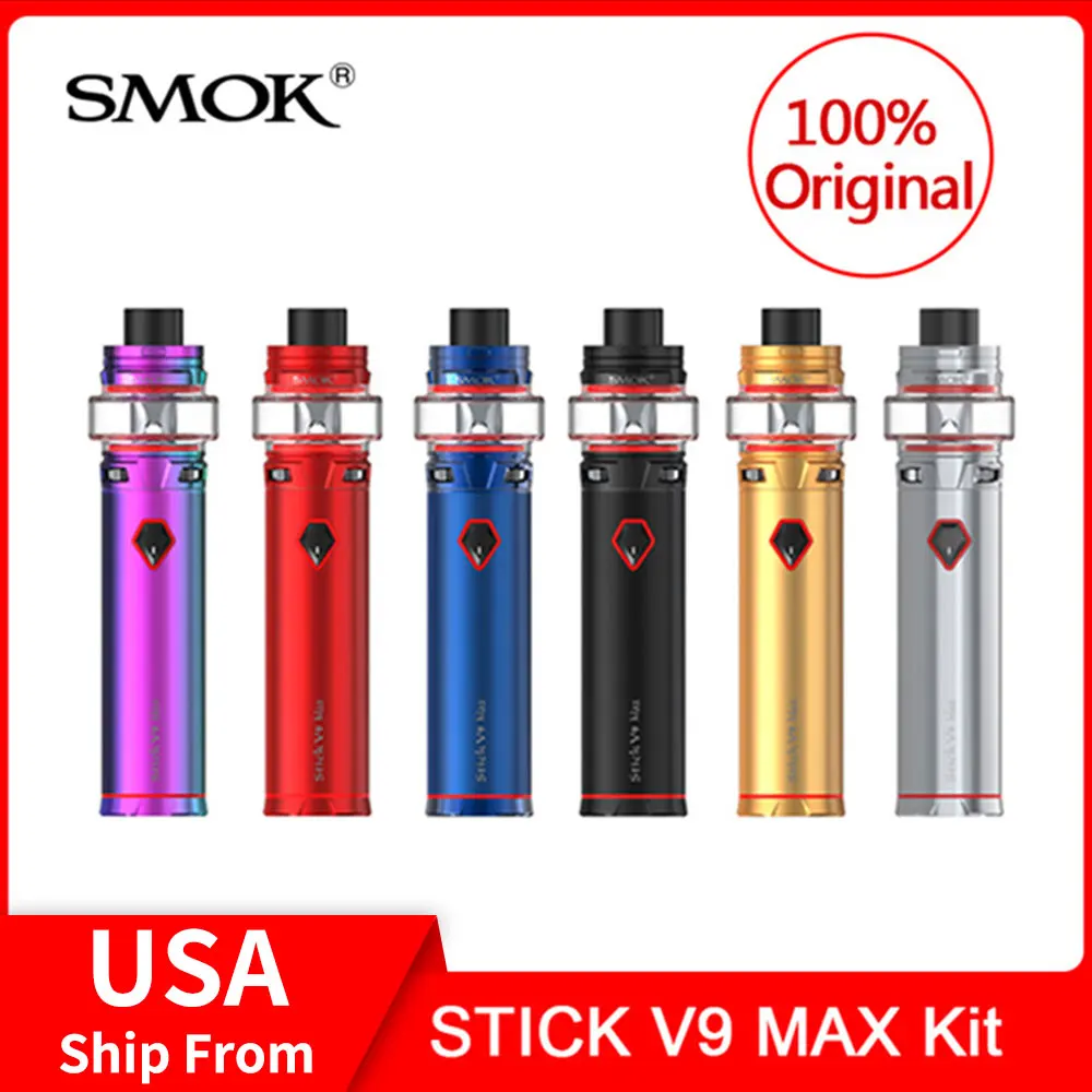 Skup Oryginalny papieros smok V9 Max zestaw 4000mAh bateria + zbiornik 8.5ml + S1 S2 cewki elektroniczny papieros stick v9 max zestaw do e papierosa Vs stick v8