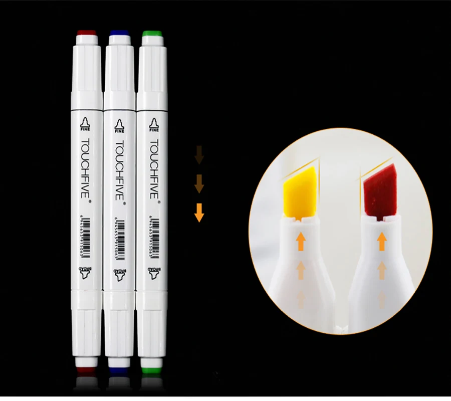 TOUCHFIVE 30 цветов художественные маркеры набор двойная голова художника эскиз масляной спиртовой основе маркеры для раскрашивания анимация Манга