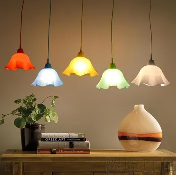 

RH LOFT retro nostalgia Rubber kinds of 10 Colorful pounce Edison E27 lamp holder flower silicone gel droplight