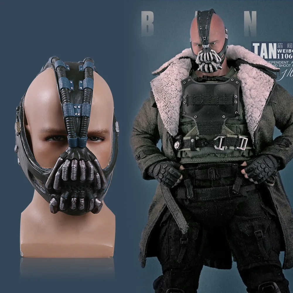 

Cos Bane Masks Batman Movie Cosplay Props The Dark Knight Latex Mask Fullhead Breathable for Halloween