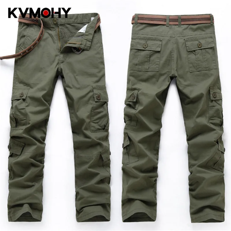 

Streetwear Men Cargo Pants Casual Joggers Trousers Male Military Tactical Pant Multi Pockets Solid Mens Plus Size Trousers