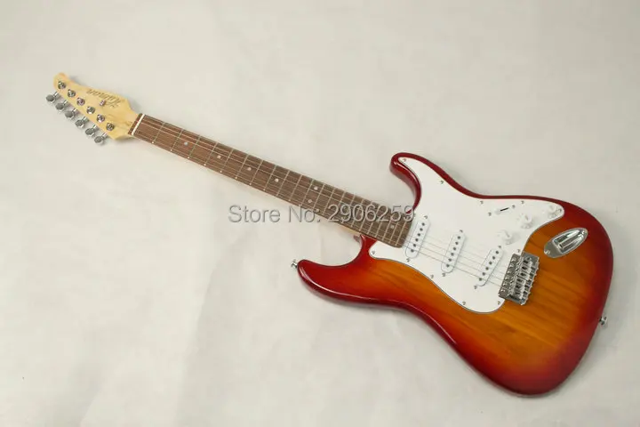 

Hot Sale human st guitar cherry red circle light body rosewood Fingerboard high quality beginner choose first free shipping