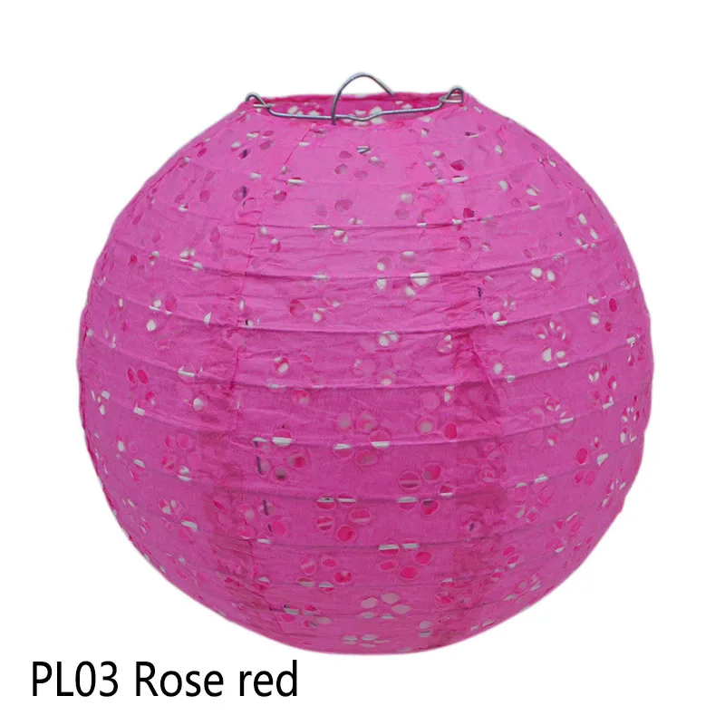 1 шт., 3 размера, хорошее качество, Круглый Китайский бумажный фонарь, для дня рождения, свадьбы, вечеринок, разные цвета, искусственный декор, 8 - Цвет: PL03 Rose red