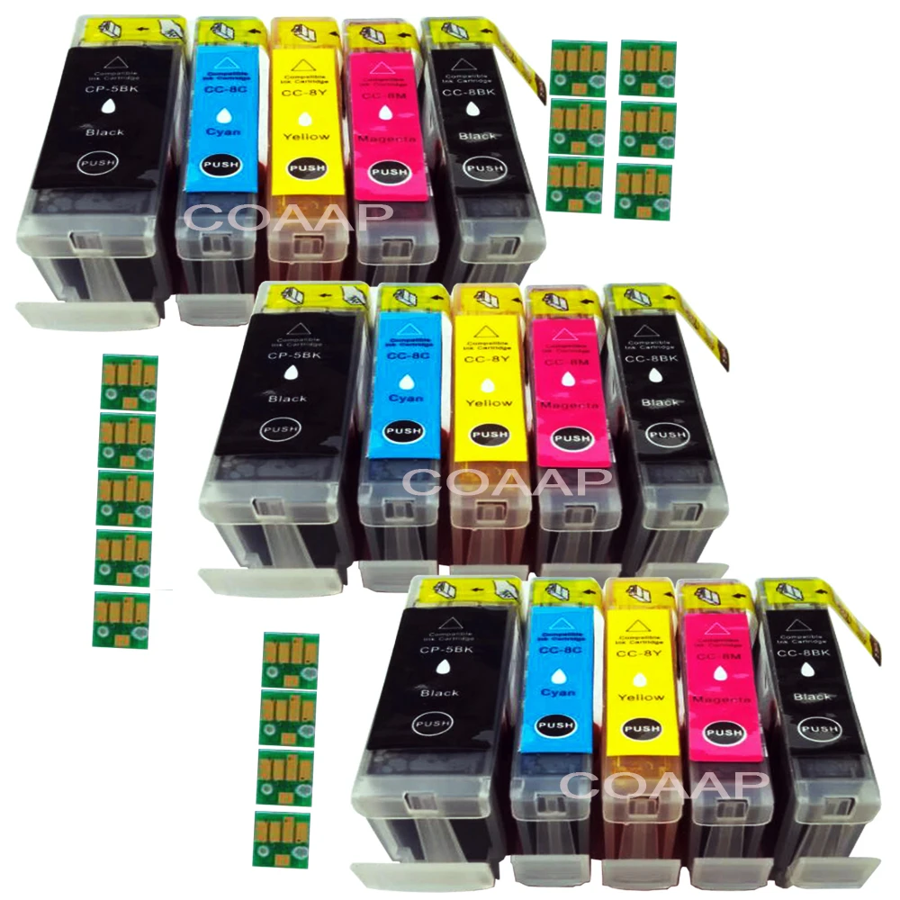 15x Ink Cartridges PGI 5BK CLI 8BK CLI 8C CLI 8M CLI 8Y For Pixma MP500 