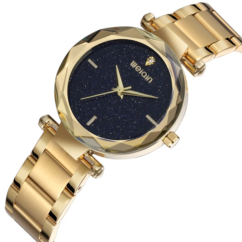 

WEIQIN Rhinestone Watches Women Luxury Brand Gold Quartz Clock for Party Lady Waterproof Fashion Wristwatch Reloj Mujer