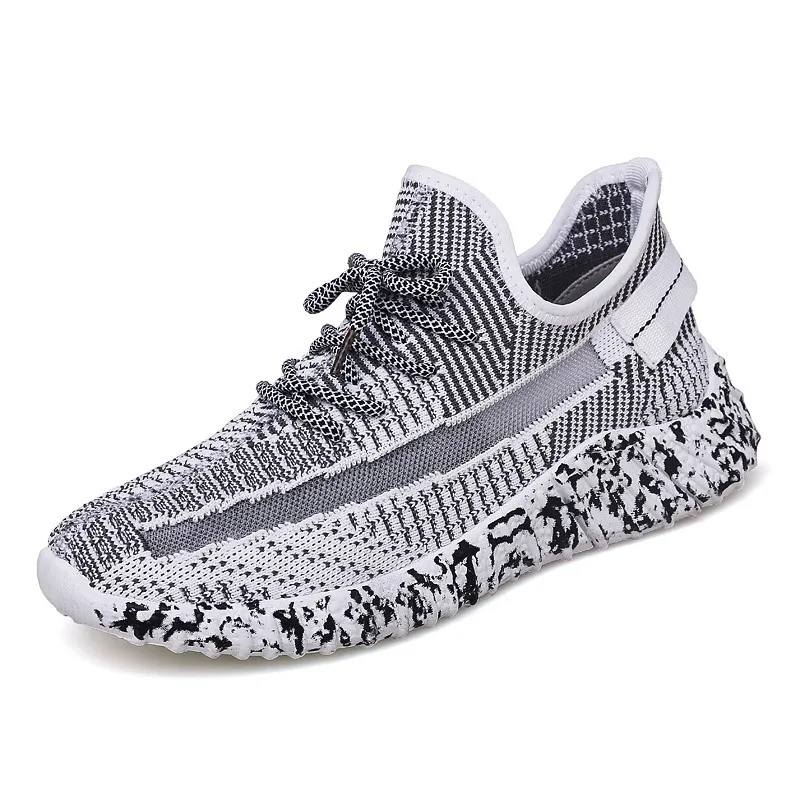 Men Sneakers 2019 Fashion Male Shoes Summer Trend Sneakers Breathable Lightweight Walking Athletic Shoes Flat Mesh Shoes