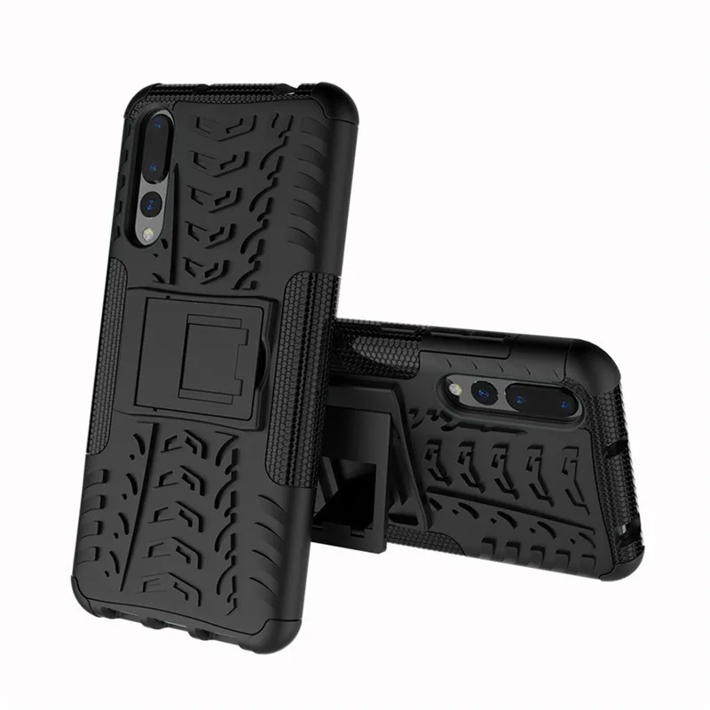 Для huawei P20 Pro 2 в 1 Мягкий Силиконовый ТПУ &amp PC тяжелых противоударный защитный