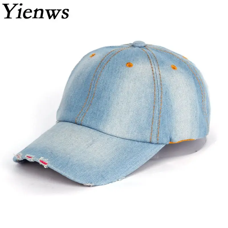 Buy Yienws Retro Washed Jean Baseball Caps for Men