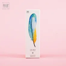 30 шт./упак. красочные перьевые бумажная Закладка с картинками закладки с животными рекламный подарок канцелярская пленка Закладка