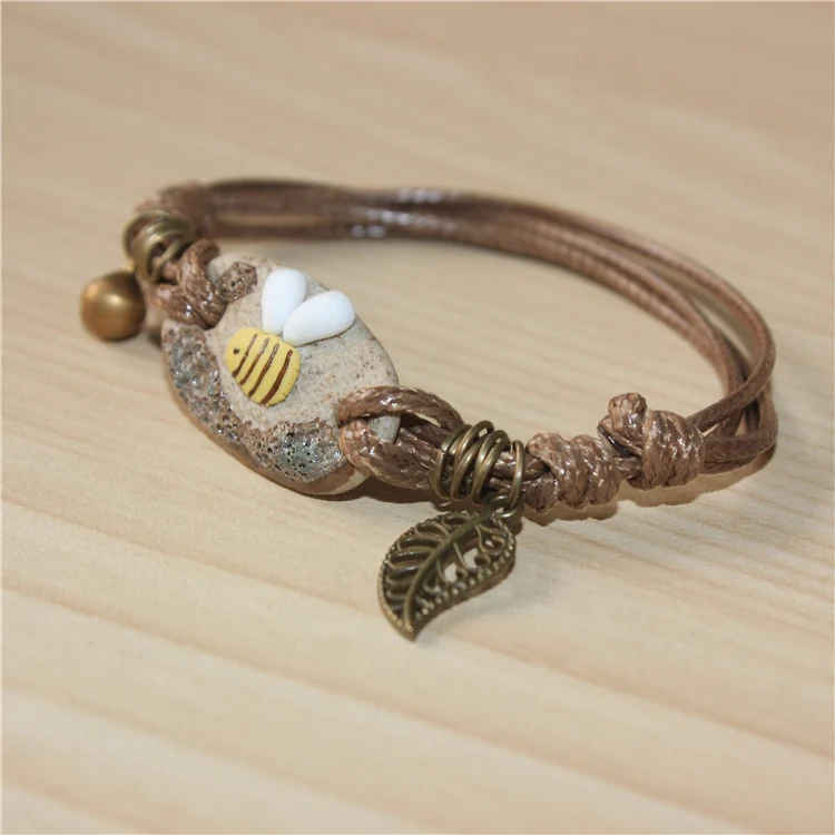 

Miredo jewelry wholesale ceramic handcraft bracelets women's bangles rope chain for female free shipping #5250