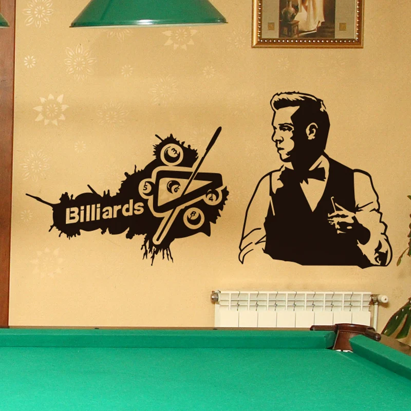 custom billiards wall sticker game boy handmade mural stickers wall