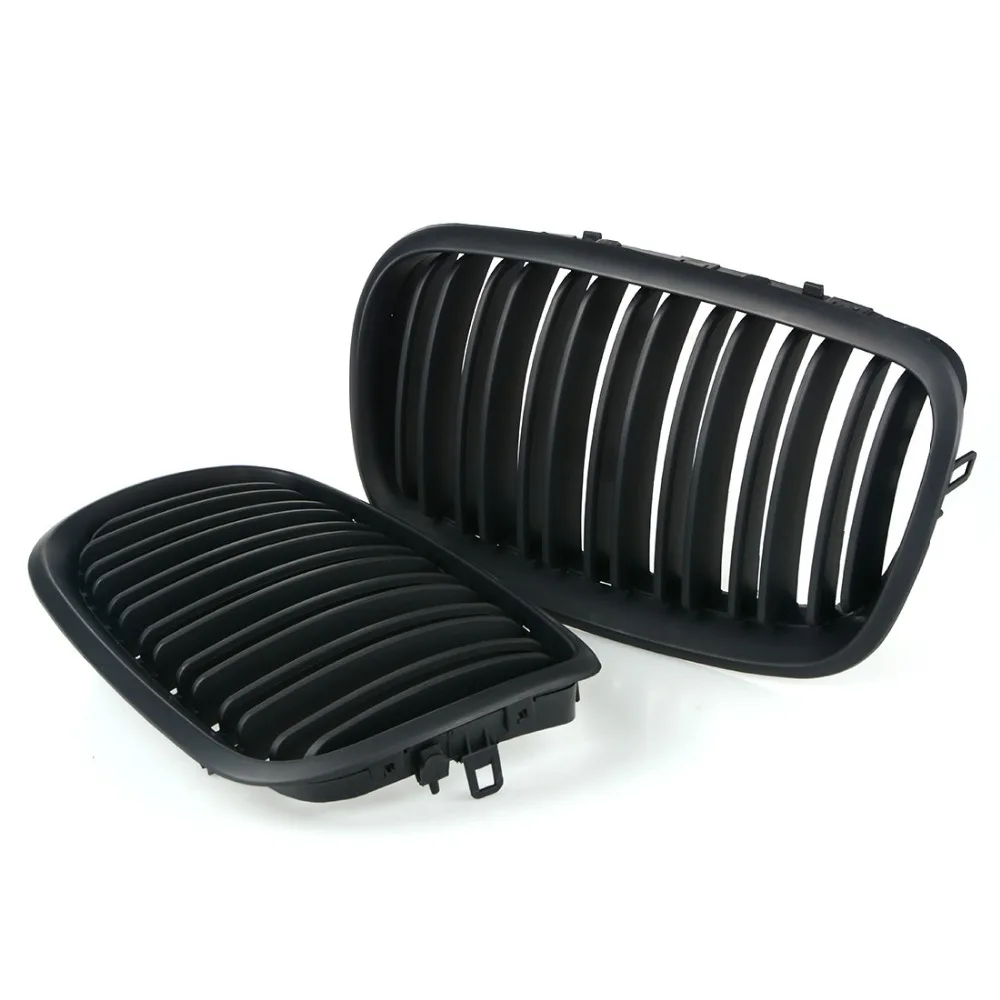 

Matte Black Double Slat Kidney Grille Front Grill For BMW E70 E71 GZ.A YS Model X5 X6 SUV M Sport xDrive 2008-2012 Car Styling
