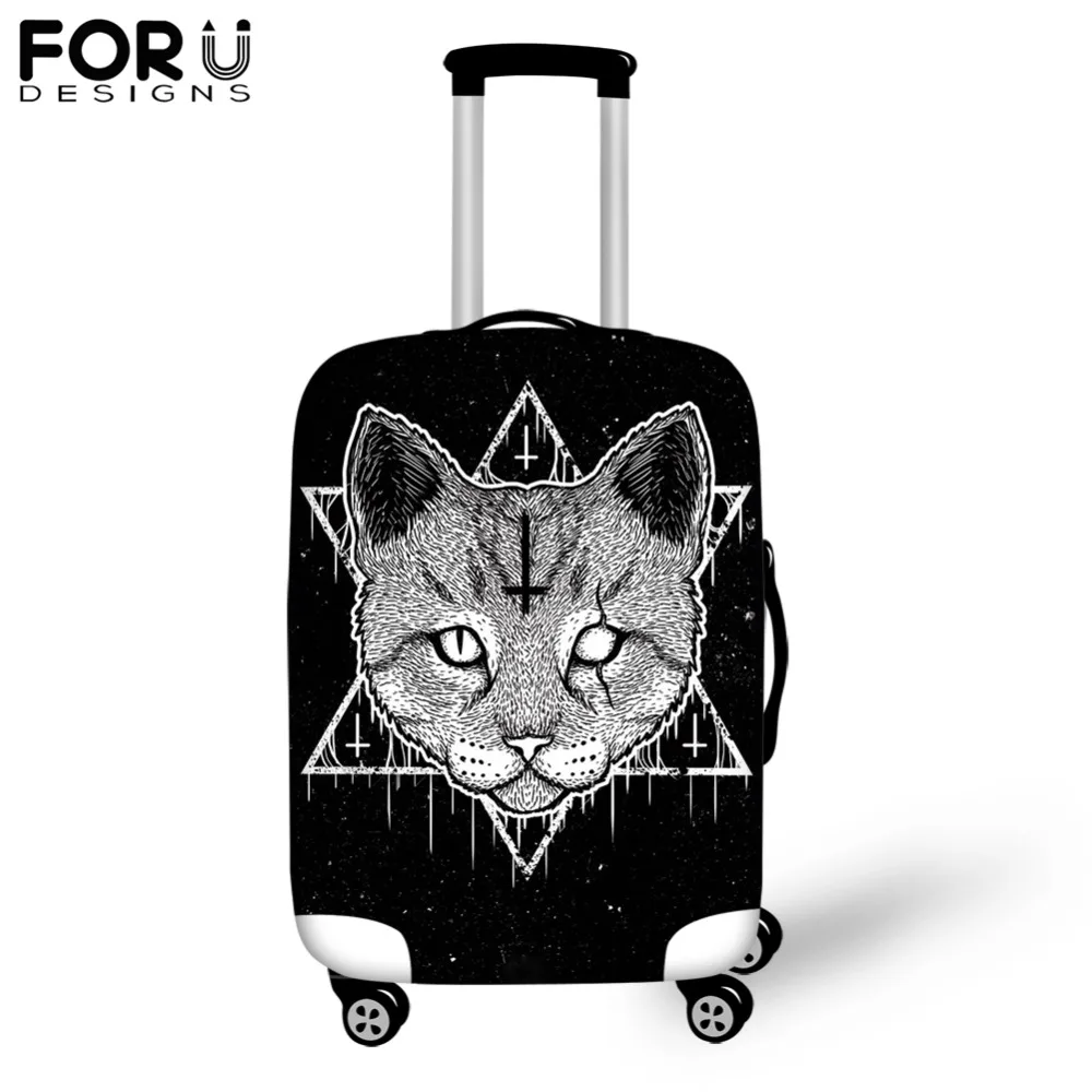 

FORUDESIGNS Gothic Witchcraft Black Cat Print Luggage Travel Protector Cover Anti-Scratch Dustproof Suitcase Protection Covers