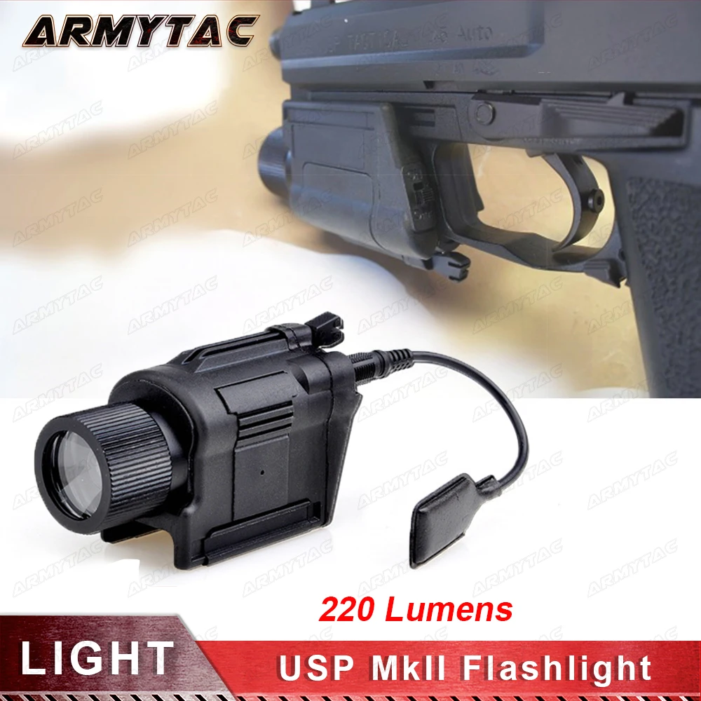 

Outdoor Hunting HK LED Light Mount USP Pistol Flashlight Tactical Military Streamlight for Airsoft HK USP MKII Light