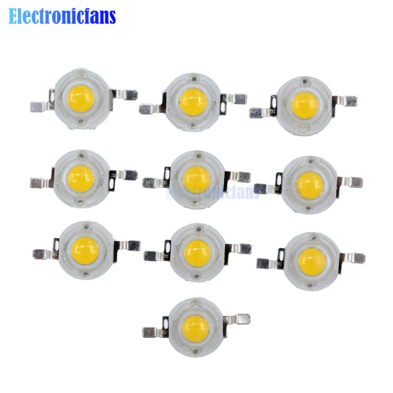 

10PCS 1W Pure White SMD LED Beads NEW 100-110LM