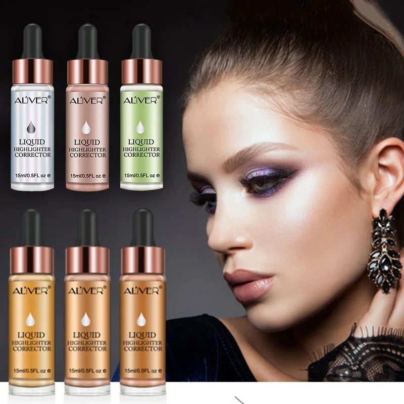 ALIVER 1pcs Liquid Highlighter Makeup High Lighter Cream Concealer