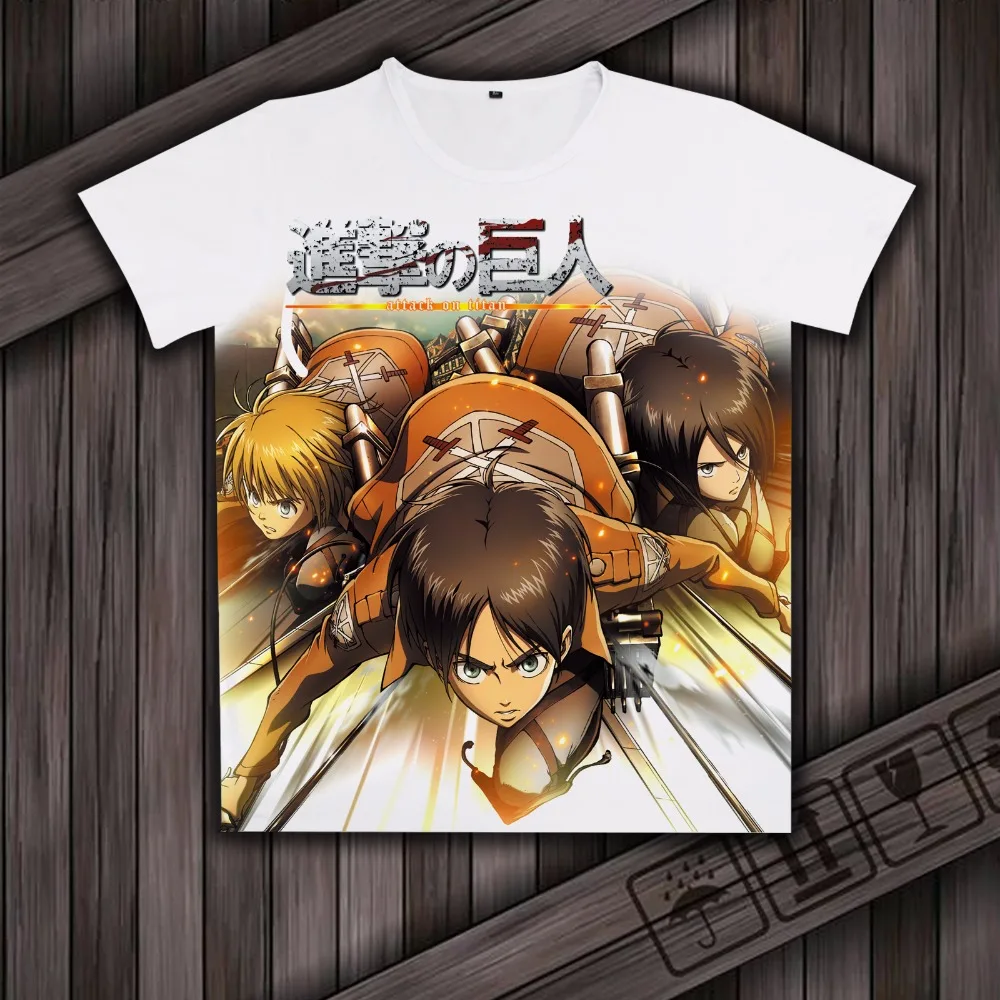 

COYOUNG Brand Anime Attack On Titan Character Levi Ackerman Cosplay Costume Print T-shirt Milk Silk Short Sleeves Shirt TOP