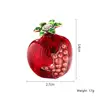 Trendy Enamel Fruit Shape Red Pomegranate Brooch for Women Green Leaf Cherry Brooches Suit Lapel Pin Clothing Scarf Badges ► Photo 2/6