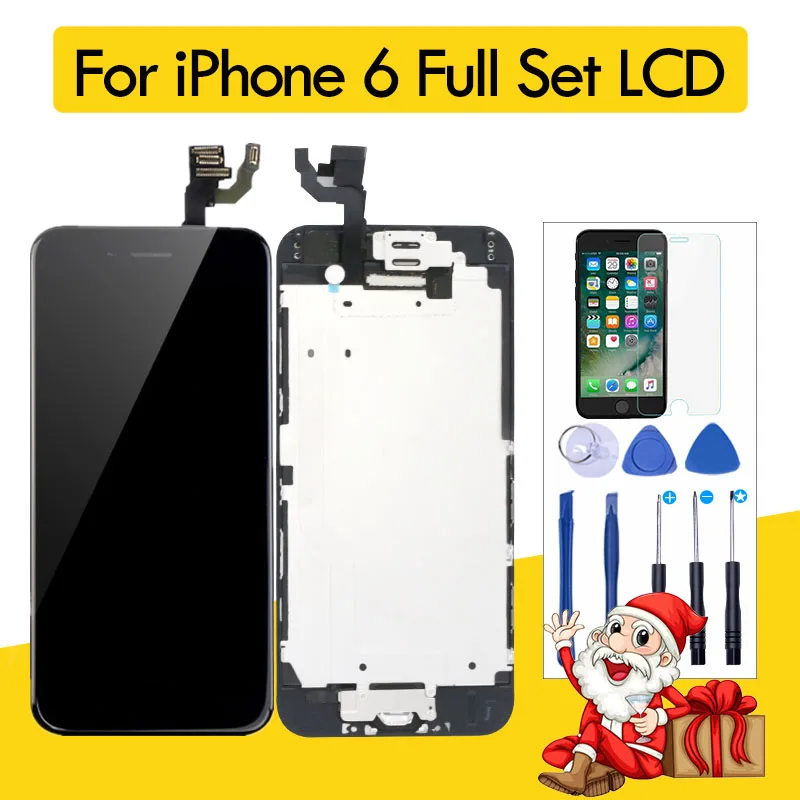 

AAA LCD Screen for iPhone 6 A1586 A1549 Display Full Assembly Touch Digitizer Pantalla+Home Button+Front Camera+Earspeaker