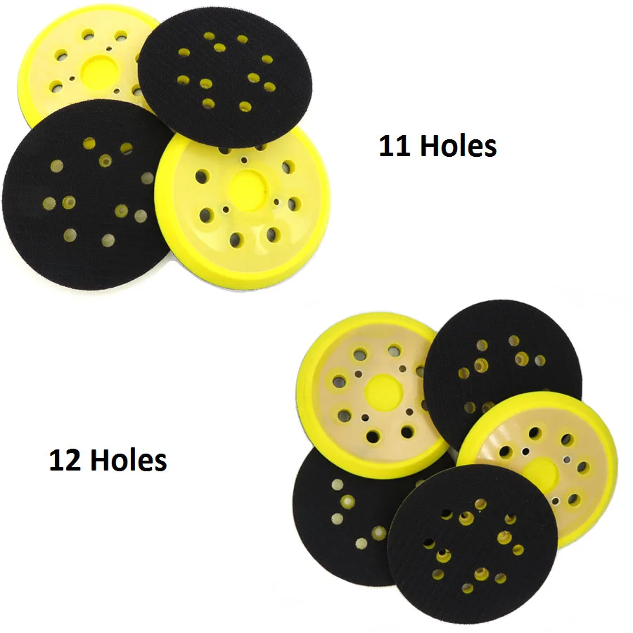 5 дюймов 11 12 отверстий задняя шлифовальная площадка крюк и петля шлифовальная Подложка для электрических шлифовальные электроинструменты