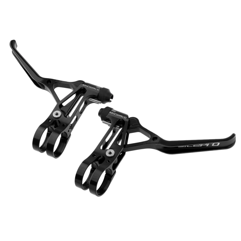 1 Pair Ultralight Bike Handlebar V Brake Levers Hand 3-Finger Brake Levers Replacement Alloy