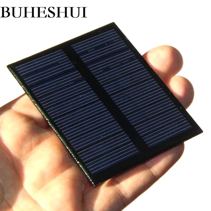 

BUHESHUI 5V 100MA Mini Solar Cell Module DIY Polycrystalline Solar Panel Toy Charger For 3.7V Light Battery Epoxy 72*58MM 5pcs