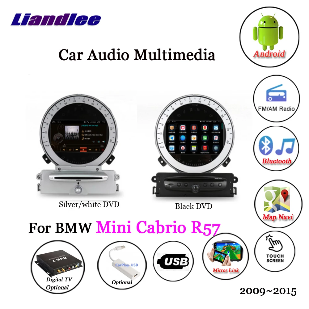 Best Liandlee For BMW Mini Cabrio R57 2009~2015 Android Radio Stereo Carplay Camera TV Wifi BT USB GPS Map Navi Navigation Multimedia 0 Best Liandlee For BMW Mini Cabrio R57 2009~2015 Android Radio Stereo Carplay Camera TV Wifi BT USB GPS Map Navi Navigation Multimedia 0